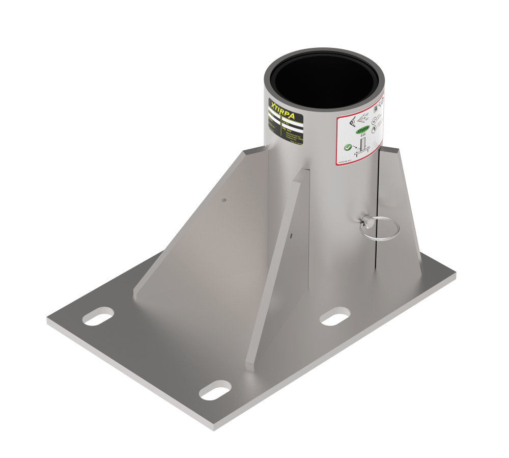 offset floor socket for confined space access
