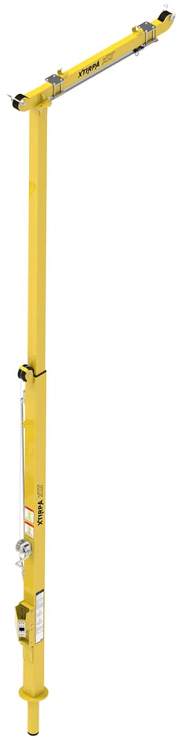 4572 to 7620 millimetre adjustable mast and davit arm for XLT system