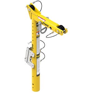 Davit arm with built in mast with height of 920 millimetres