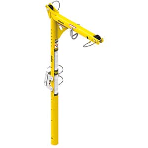 1606 millimetre heigh mast and davit arm with 610 millimetre reach