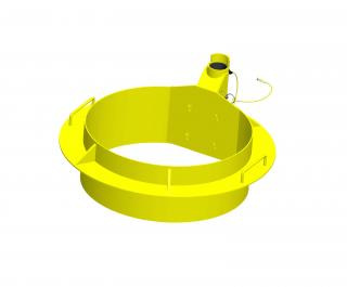 Manhole collar with 813-864 millimetre diameter