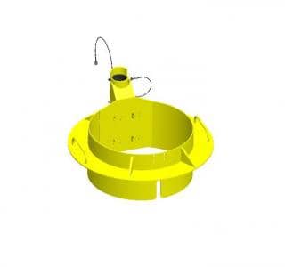 Manhole collar with 610 to 660 millimetre diameter