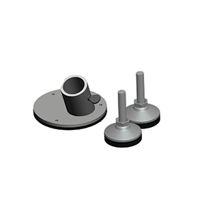 Metal foot components for the Xtirpa Guard Rail system